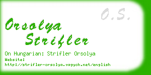orsolya strifler business card